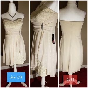Off-white lace dress
